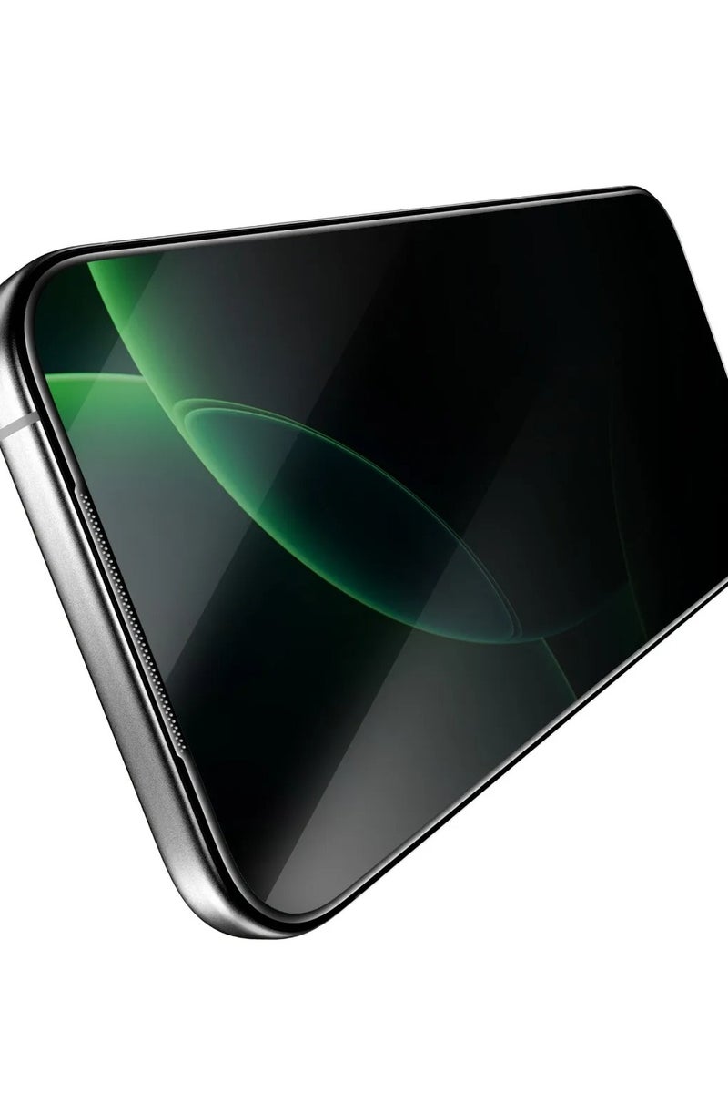 GREEN LION 3D Pv-Pet Pro Full Curved Glass iPhone 17 Pro / Blocked Side Viewing / Grease Resistance / Highly Responsive - Black Edge/Privacy - Image 2