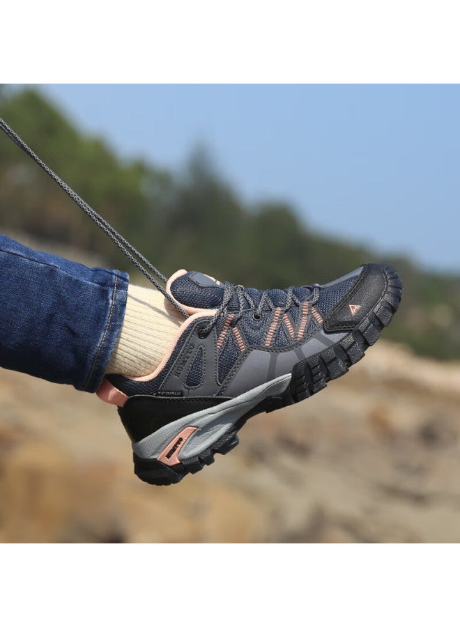 HUMTTO Humtto Women's Anti-slip Hiking Shoes Four Seasons Breathable Mesh Outdoor Climbing Shoes Deep Grey/light Pink Size 37 - Image 2