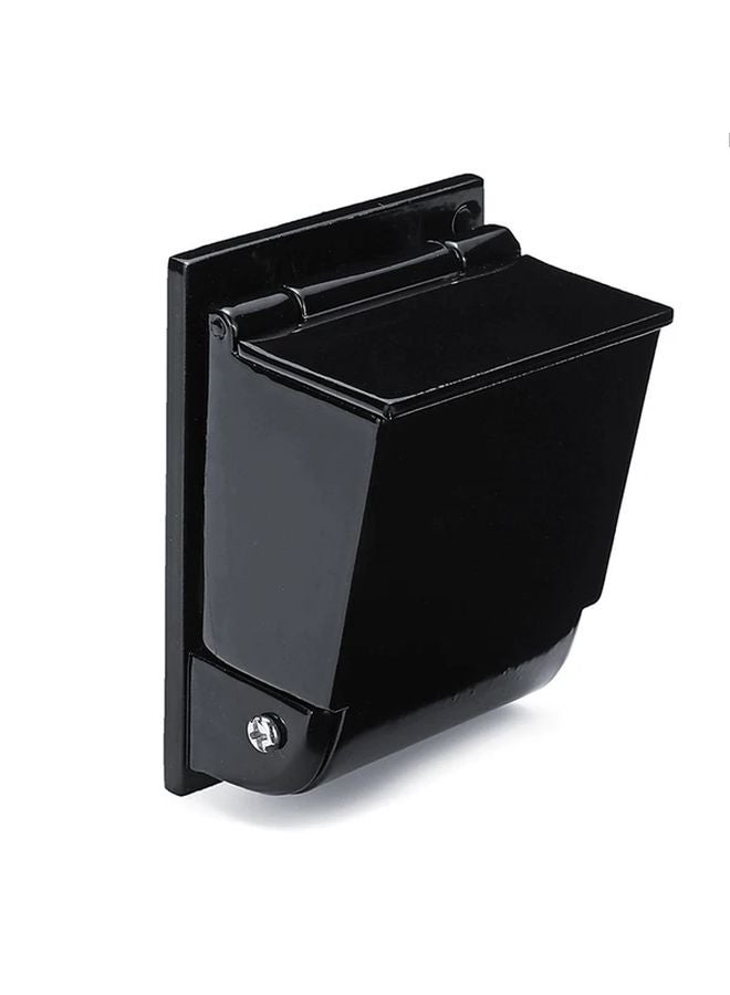 Black Wall Mounted Ashtray Holder Compact Indoor Outdoor Office Garage Patio - Image 1