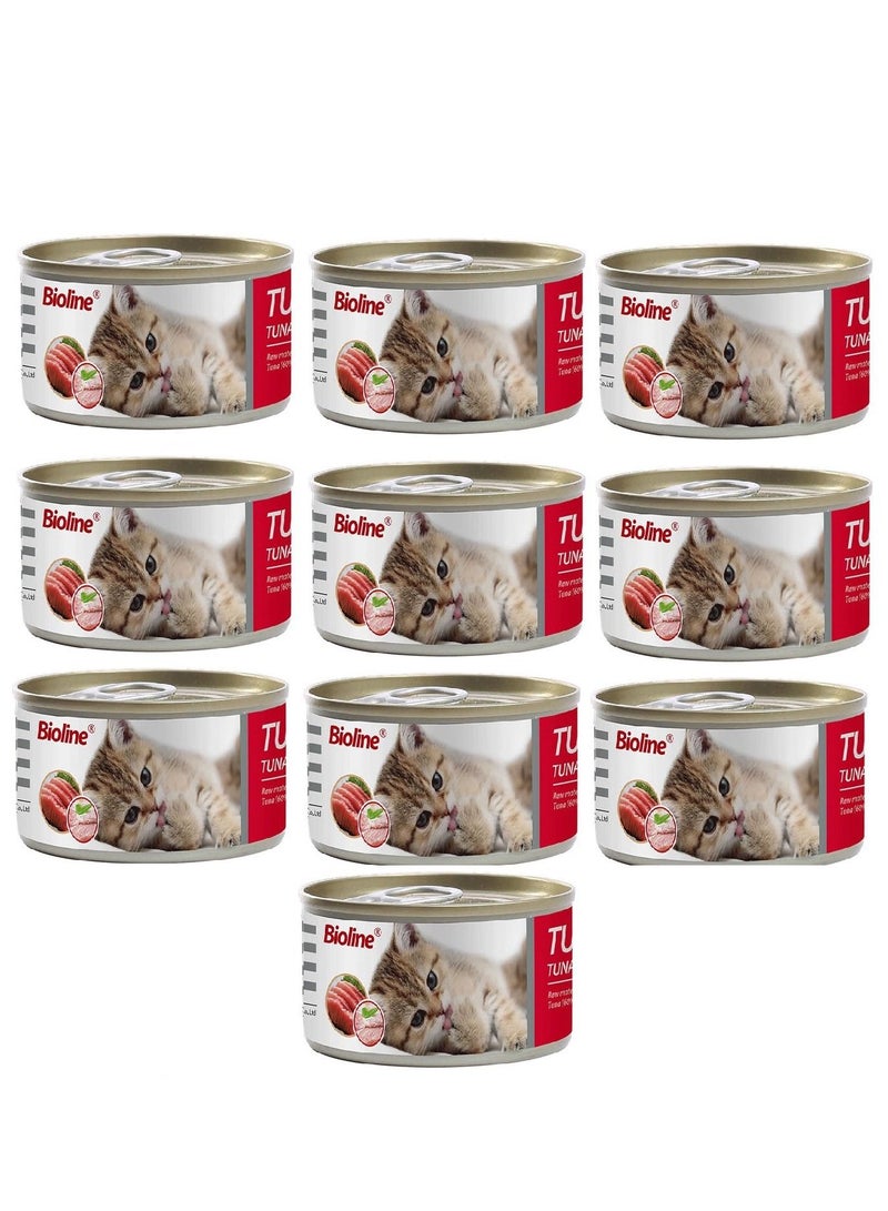 Bioline Tuna With Beef Cat Wet Food 10X80g