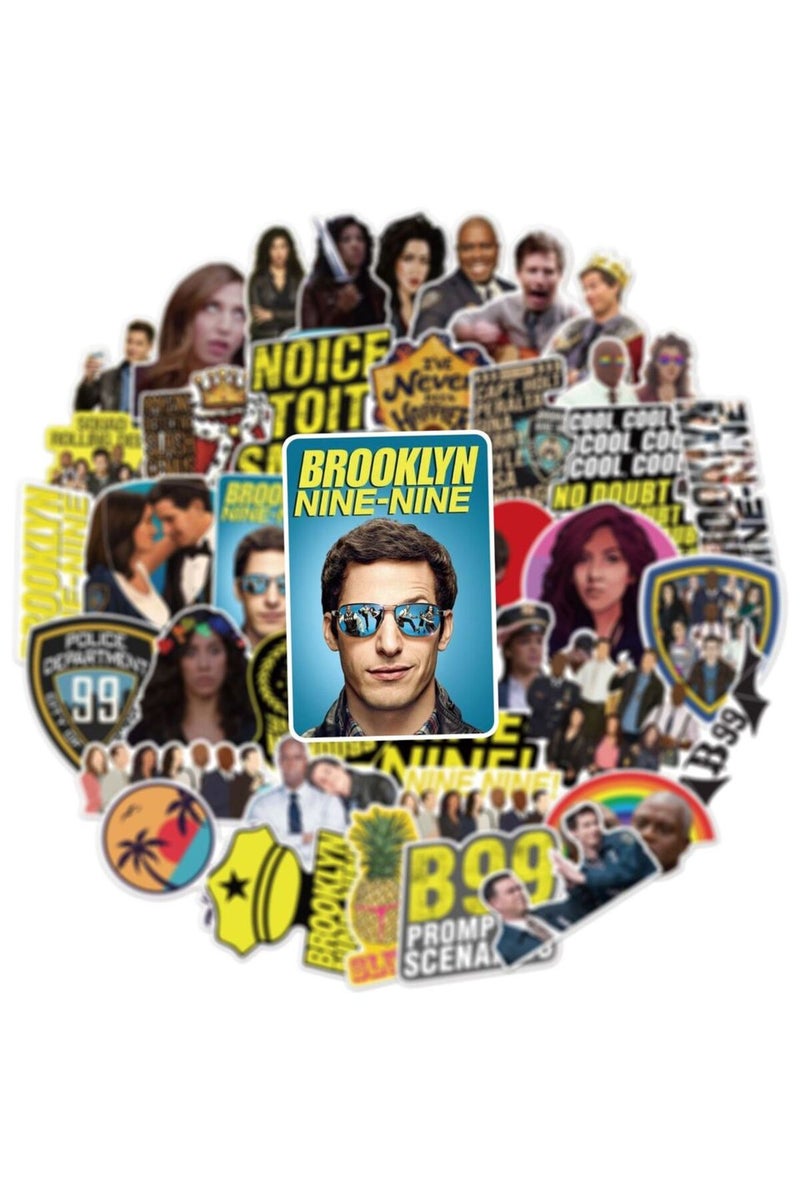 50Pcs 50Pcs Brooklyn Nine-Nine Graffiti Stickers Water Bottle Laptop Phone Bicycle Luggage Case Skat