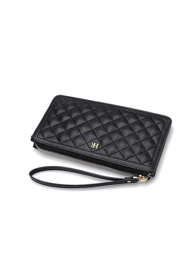 Hr Helena Women's Handbag, Ladies' Long Wallet, Diamond Pattern Zipper Clutch, Gift Box Packaging, Birthday Present - Image 3
