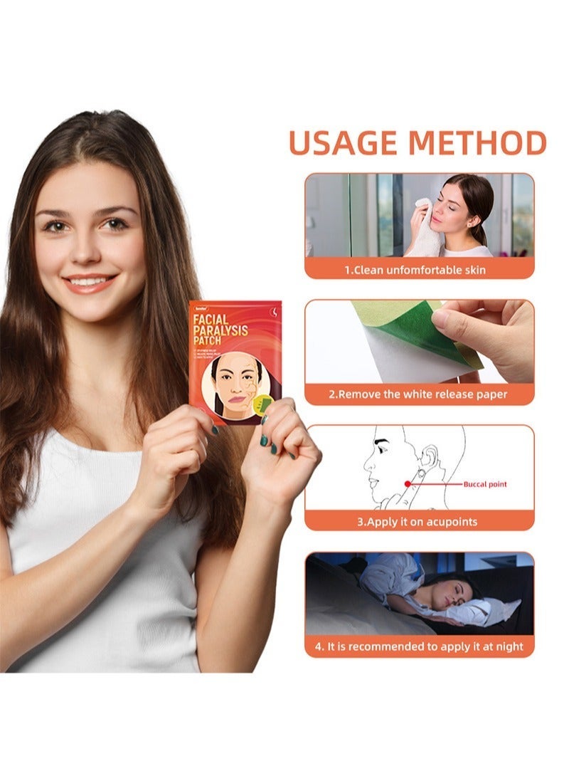 Sumifun لصقة تخفيف شلل الوجه السريع، 12 قطعة، تخفيف تشنج العضلات، رعاية صحية للبرد والرطوبة، مستخلصات نباتية ممتازة، قماش غير منسوج قابل للتنفس، سهل الاستخدام - Image 5