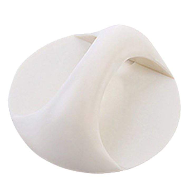 Potency 1Piece Cabinet Drawer Handles Self Adhesive Glass Door Window Pulls Adhesive Handle Household ABS Multi-Purpose Cupboard Furniture for Bathroom Kitchen (White) - Image 1