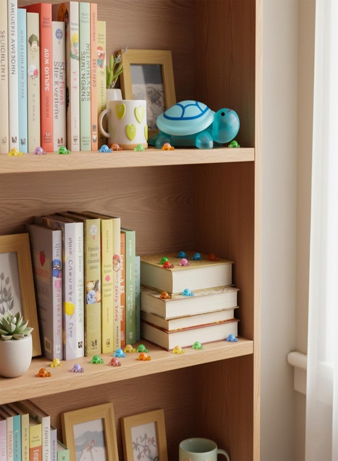 KH866 100pcs Mini Turtles with Large Turtle Storage Box, Small Animals Turtles Night Glow, Luminous Tiny Resin, Multicoloured Decoration Fairy Garden Accessories for DIY - Image 5