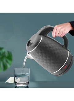 White Life 1.8 liter electric water kettle, made of stainless steel, with a capacity of 1500 watts, characterized by fast boiling and an excellent design, equipped with a thermally insulated handle, very safe, automatic disconnection after boiling, black color, one year warranty