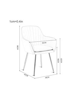Poppins Home Dining Chair Modern Gold Metal Legs Ergonomic Seat, Side Chairs for Coffee Shop Dining Room Living Room, 34"H, (7-Colour)  - Image 2