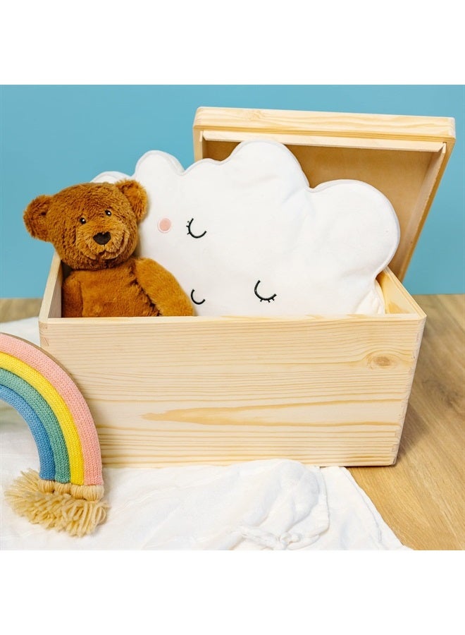 Creative Deco XXL Large Plain Wooden Box Storage | 15.8 x 11.8 x 8.66 inches (+-0.5) | Pressed Lid | Unpainted Gift Box | ROUGH & UNSANDED Wood Keepsake Chest - Image 5