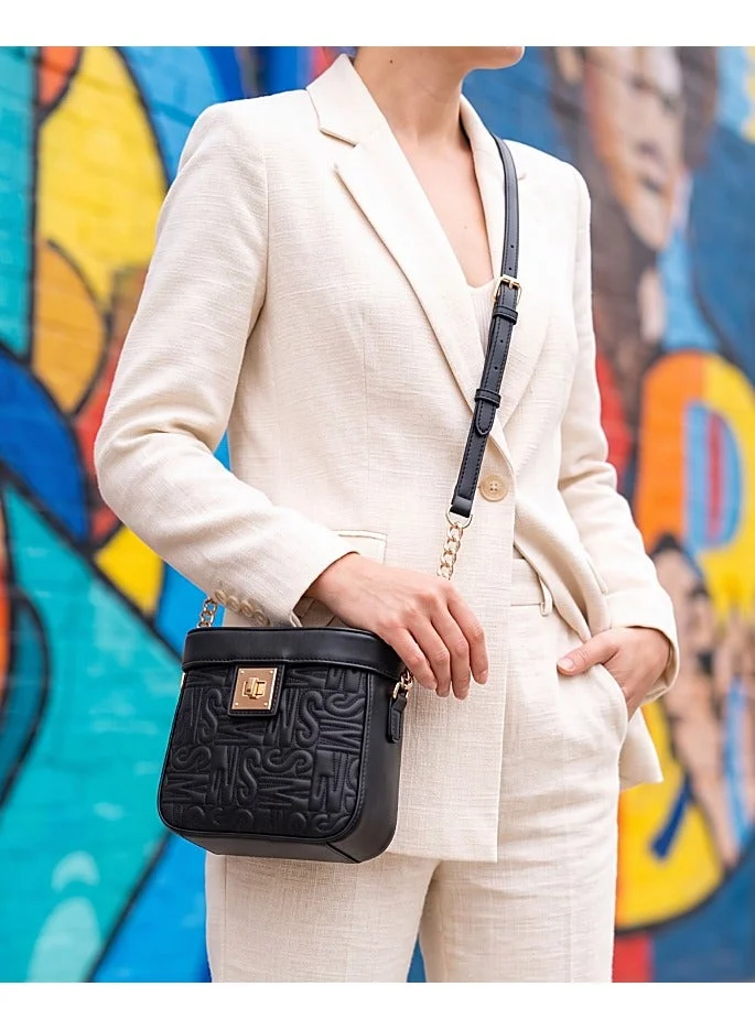 ستيف مادن Ballie Black & Gunmetal Women's Crossbody Bag