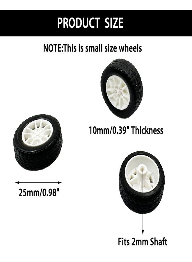 URIMPAVIDO 8PCS Toy Car Wheels 25mm Rubber Tire for Remote Control Car RC Car DIY Model Accerssories (2X25mm) - Image 4