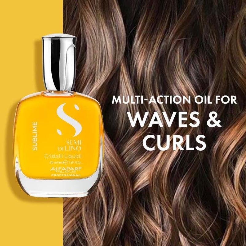 Alfaparf Milano AlfaParf Semi Di Lino Sublime Crystal Liquid for All Hair Types (50ml/1.69oz) - Image 3