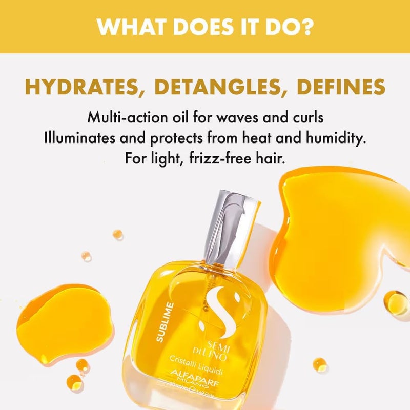Alfaparf Milano AlfaParf Semi Di Lino Sublime Crystal Liquid for All Hair Types (50ml/1.69oz) - Image 5