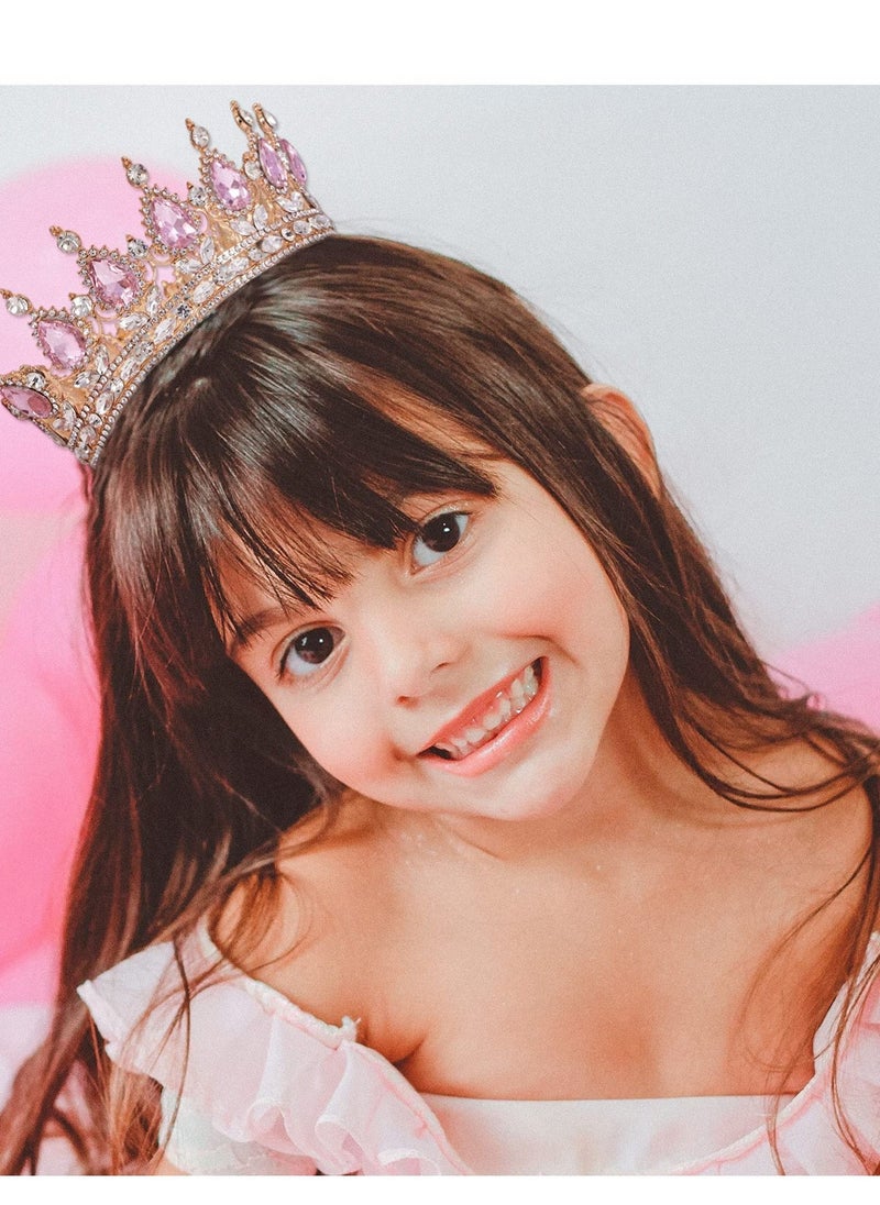 Generic - Princess Crown and Tiara for Little Girls, Crystal Princess Crown Girls Princess Tiara Crystal Headband for Kids Cosplay, Bridal Crown Hair Accessories for Birthday, Prom, Costume Party, Wedding - Image 1