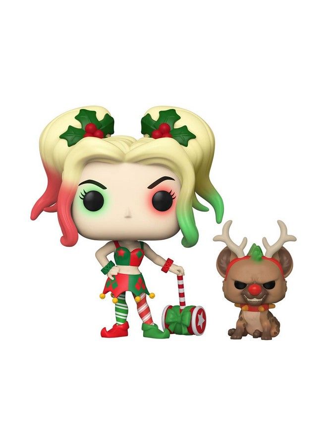 Funko Popdc Heroes: Dc Holiday Harley Quinn With Helper Multicolor 3.75 Inches (50656) - Image 2