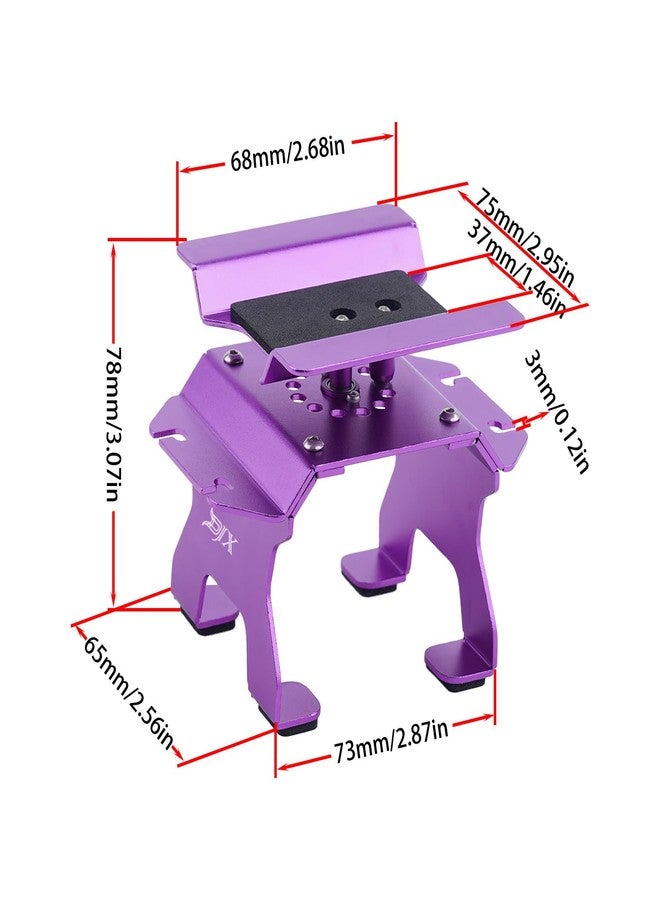 حامل سيارات التحكم عن بعد المصنوع من الألومنيوم من DJX مع حامل ممتص الصدمات لسيارات TRX4M Axial SCX24 AX24 C10 Bronco SCX30 Redcat Ascent-32 وغيرها من سيارات التحكم عن بعد بمقياس 1/18 و1/24 و1/30 و1/32 (بنفسجي) - Image 4