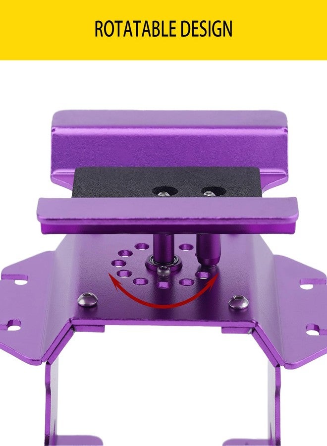 حامل سيارات التحكم عن بعد المصنوع من الألومنيوم من DJX مع حامل ممتص الصدمات لسيارات TRX4M Axial SCX24 AX24 C10 Bronco SCX30 Redcat Ascent-32 وغيرها من سيارات التحكم عن بعد بمقياس 1/18 و1/24 و1/30 و1/32 (بنفسجي) - Image 2