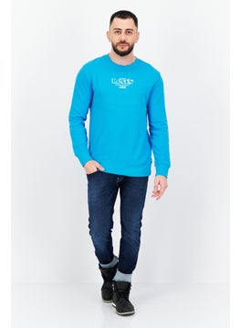 Levi's Men Crew Neck Brand Logo Sweatshirt, Blue  - Image 4