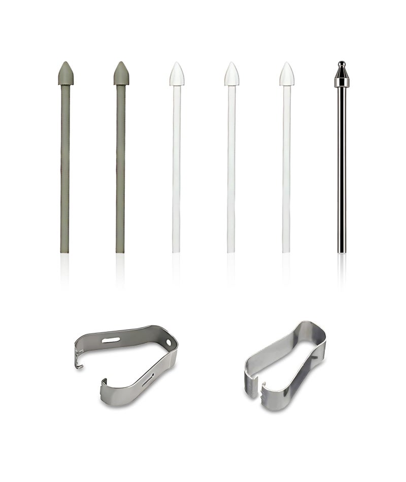 SonaBhu S Pen Nib, 8-Piece S Pen Tip Replacement Set - 1 Titanium Alloy + 2 Gray & 3 White Spen Nibs for Galaxy Tab S7/S8/S9/S9 FE | Includes Metal Clips & 2 Pry Tools - Image 1