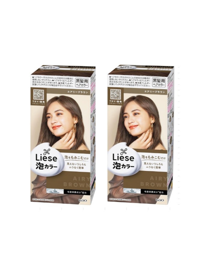 Liese Bubble Hair Color, Airy Brown,Pack of 2 - Image 1