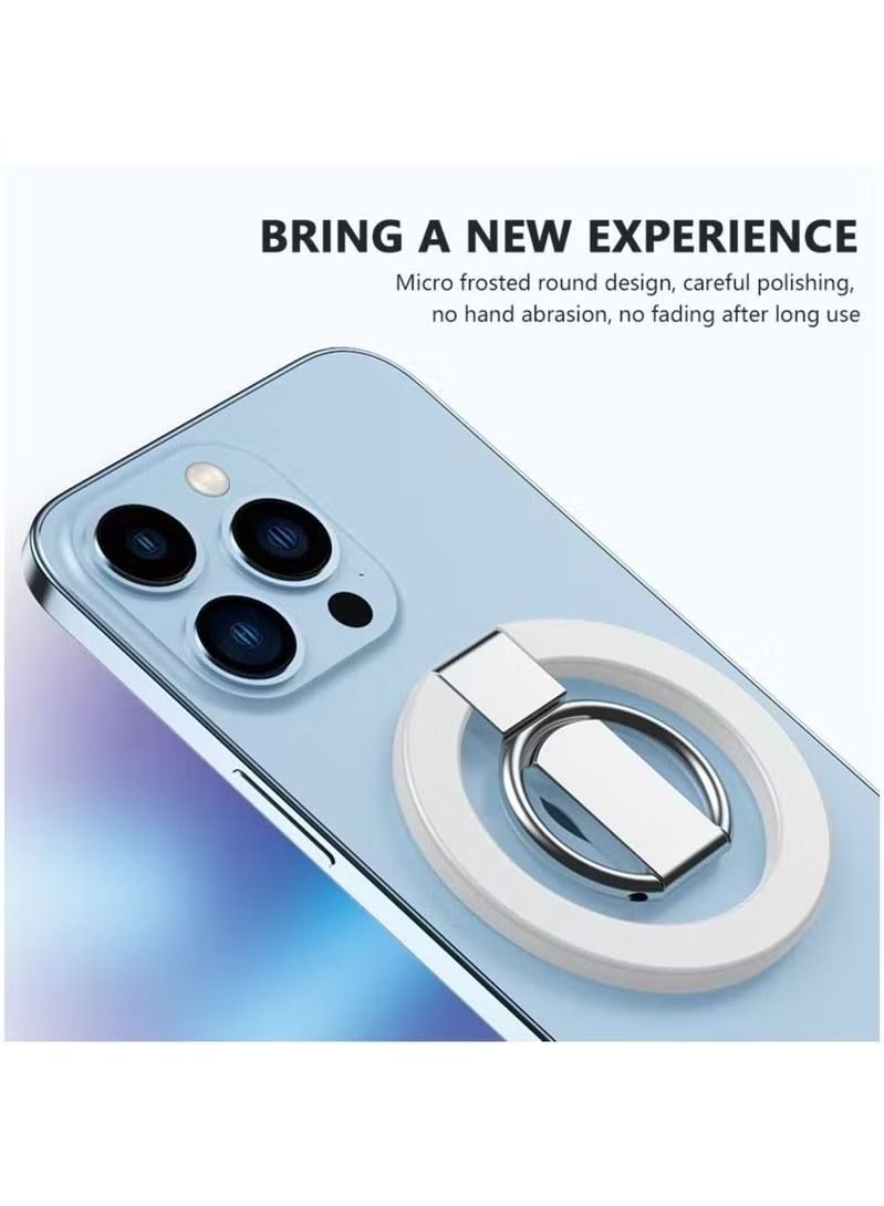 زبون حامل حلقي من Apple iPhone 12/13 Mini / Pro / Max متوافق مع جميع ملحقات MagSafe أبيض - Image 2