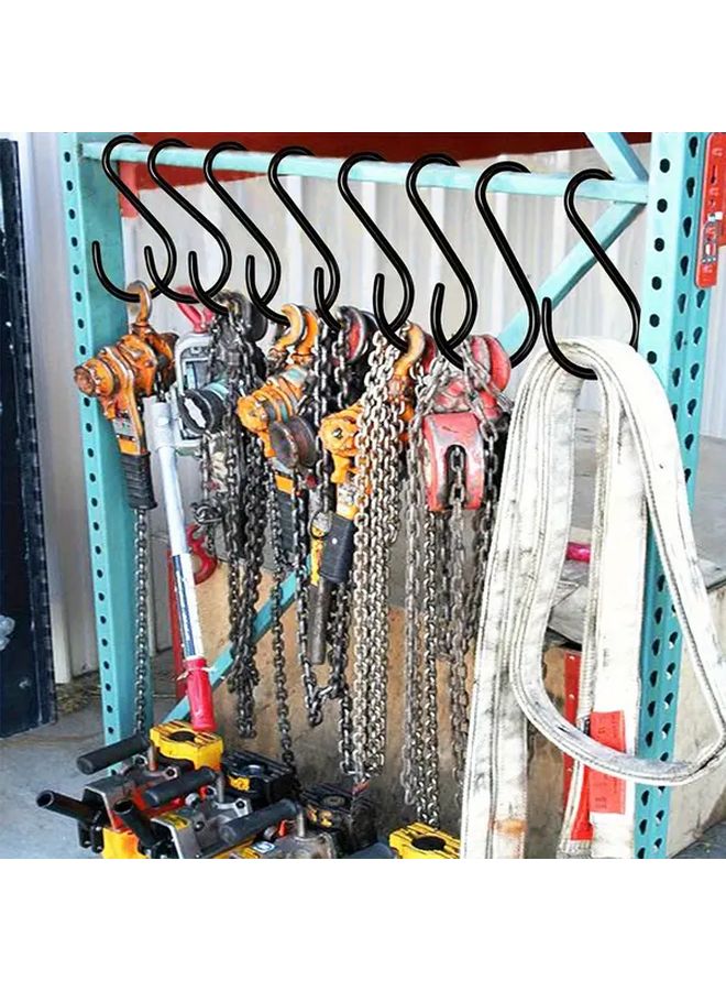 12pcs Black Heavy Duty Vinyl Coated S Hooks 6 Inch Non Slip Hanging Hooks - Image 4