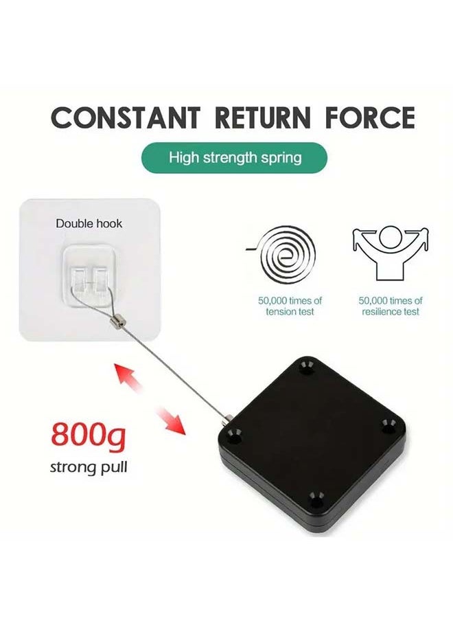 Generic New Generation Automatic Sensor Door Closer Automatic Door Closer  With Pull Cord Type Door Closer Punch-Free Installation Adjustable Strength For Doors In Hotel Restaurant Office  - Image 2