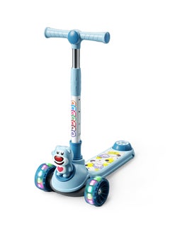 LB Kids 3-Wheel Scooter with LED Light-Up Wheels, Adjustable Handlebar, and Cartoon Design – Toddler Kick Scooter for Boys & Girls 