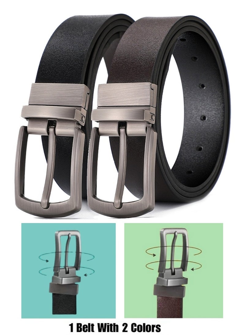 Gloryful Genuine Leather Belt Reversible for Casual & Formal Wear  Men’s and Women's Belt in Black and coffee Color - Belt for Jeans and formal dress - Image 4