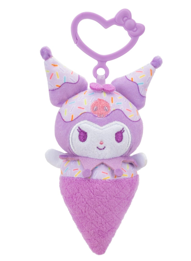 Hello Kitty هالو كيتي - دمية قماشية مع مشبك (دميّة قابلة للتعليق) (آيس كريم) (كورومي) W1 - Image 3