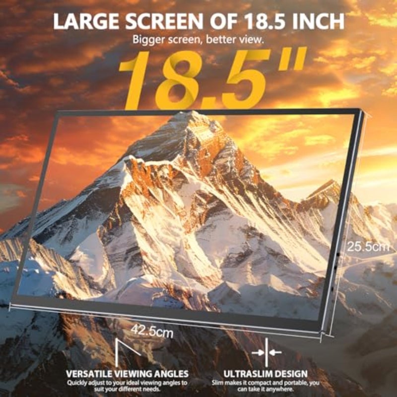 15.6 Inch Touchscreen Portable Monitor 120Hz 1ms Gaming Display FHD 1080P IPS HDR FreeSync 100 sRGB VESA Mountable Smart Cover Included External Screen for Laptop and Nintendo Switch - Image 2