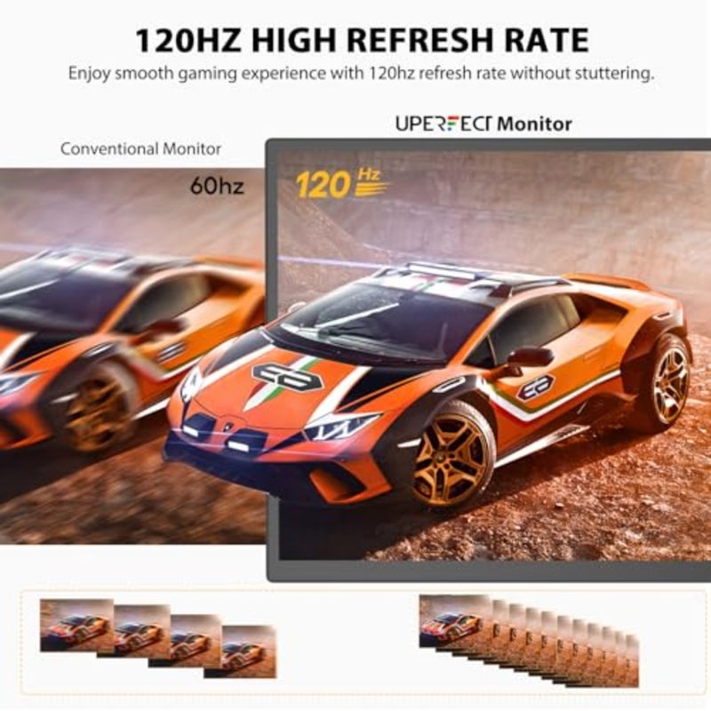 15.6 Inch Touchscreen Portable Monitor 120Hz 1ms Gaming Display FHD 1080P IPS HDR FreeSync 100 sRGB VESA Mountable Smart Cover Included External Screen for Laptop and Nintendo Switch - Image 4