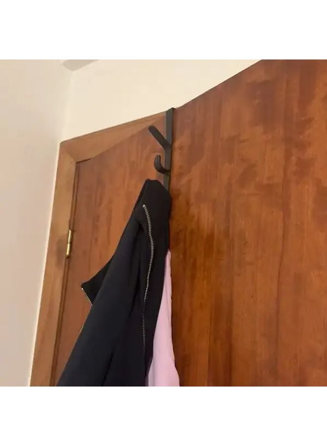 White Heavy Duty Plastic Door Hanger 4 Tier Storage No Drill Installation Wall Mounted Organizer - Image 4