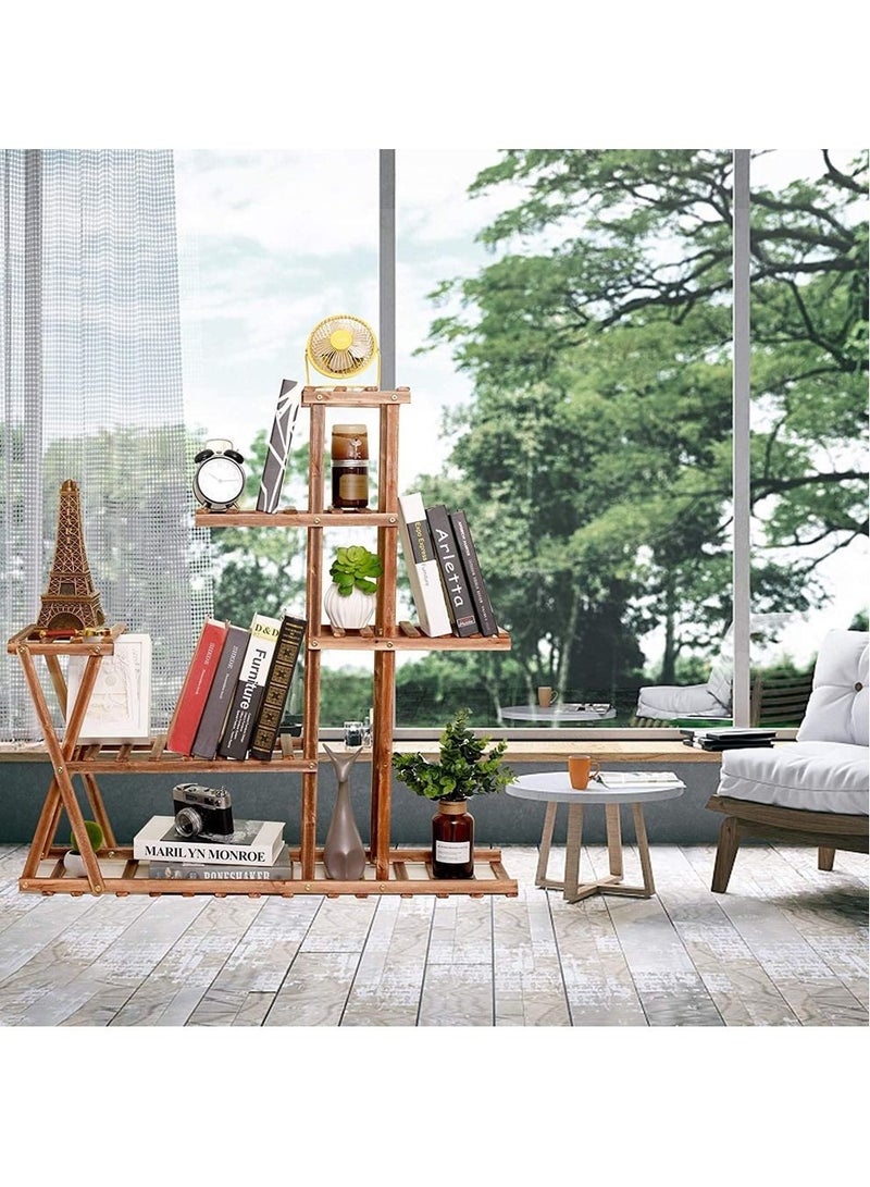 Generic Wooden Flower Stand Multilayer Plant Rack Decorative Display Book Shelf Towel Holder - Image 3