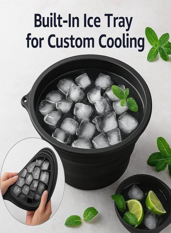 HomeNex Silicone Face Bowl for Ice with Built-In Icetray, Collapsible Face Tub for Ice Bath, Facial Ice Plunge Bowl, Ice Water Facials at Home - Image 4