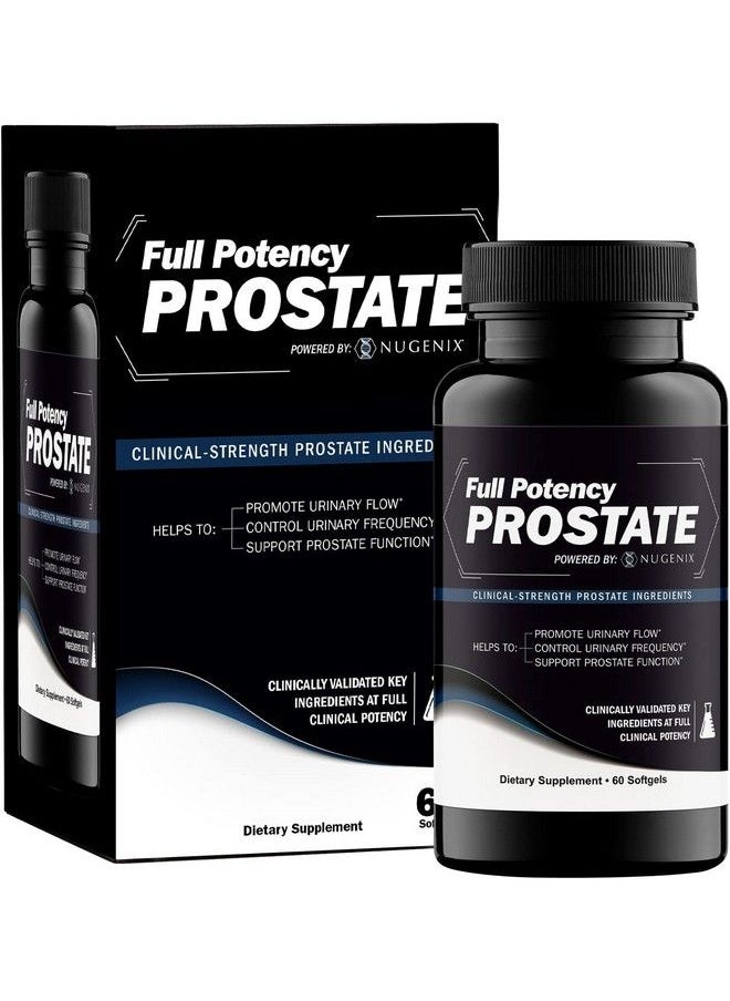 Nugenix - Full Potency Prostate Supplement For Men Clinicalstrength Ingredients Saw Palmetto Helps To Increase Urinary Flow Control Urinary Frequency And Support Prostate Function 60 Capsules - Image 1
