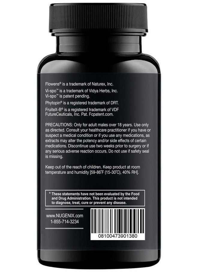 Nugenix - Full Potency Prostate Supplement For Men Clinicalstrength Ingredients Saw Palmetto Helps To Increase Urinary Flow Control Urinary Frequency And Support Prostate Function 60 Capsules - Image 1