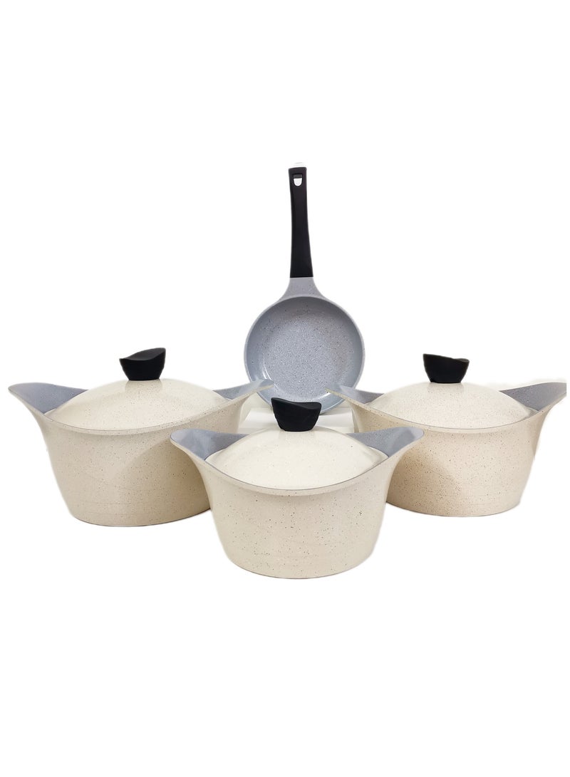 Badraig Seven pieces granite cookware set - Image 1