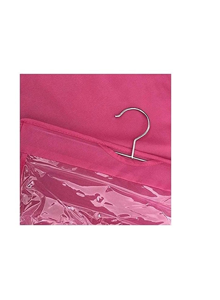 6 Pockets Storage Anti-dust Cover Clear Bag Holder & Closet Organizer, Assorted Colors, Large - Image 2