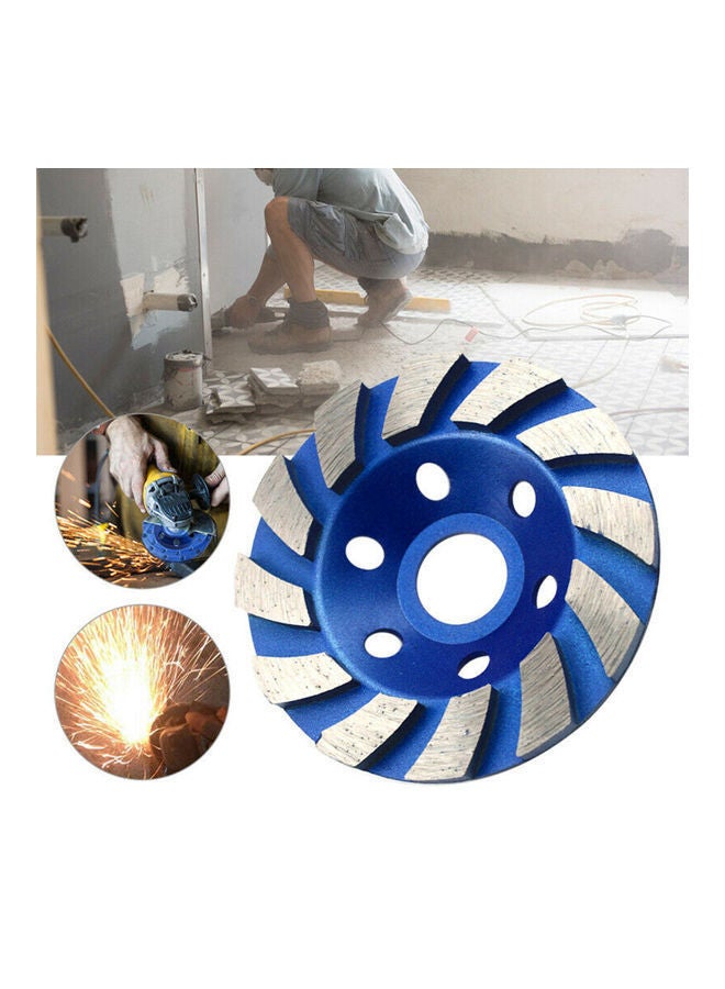 NIBEMINENT Diamond Segment Grinding Wheel Blue/Silver 4inch  - Image 4
