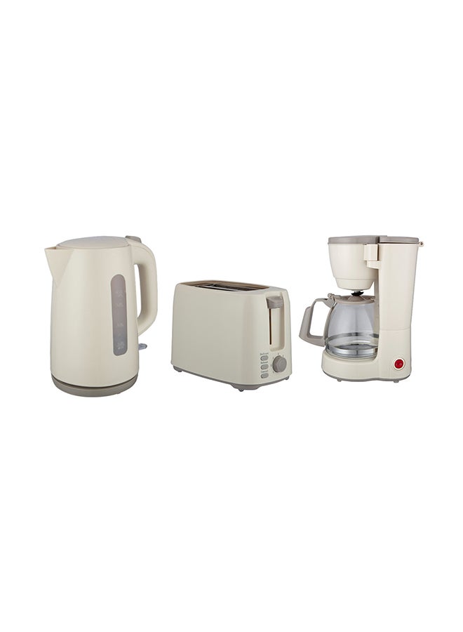 KOOLEN Coffee Maker And Electric Kettle With Toaster Breakfast Set 1.75 L 600 W 800107004/800107003/800107002 Cream - Image 1