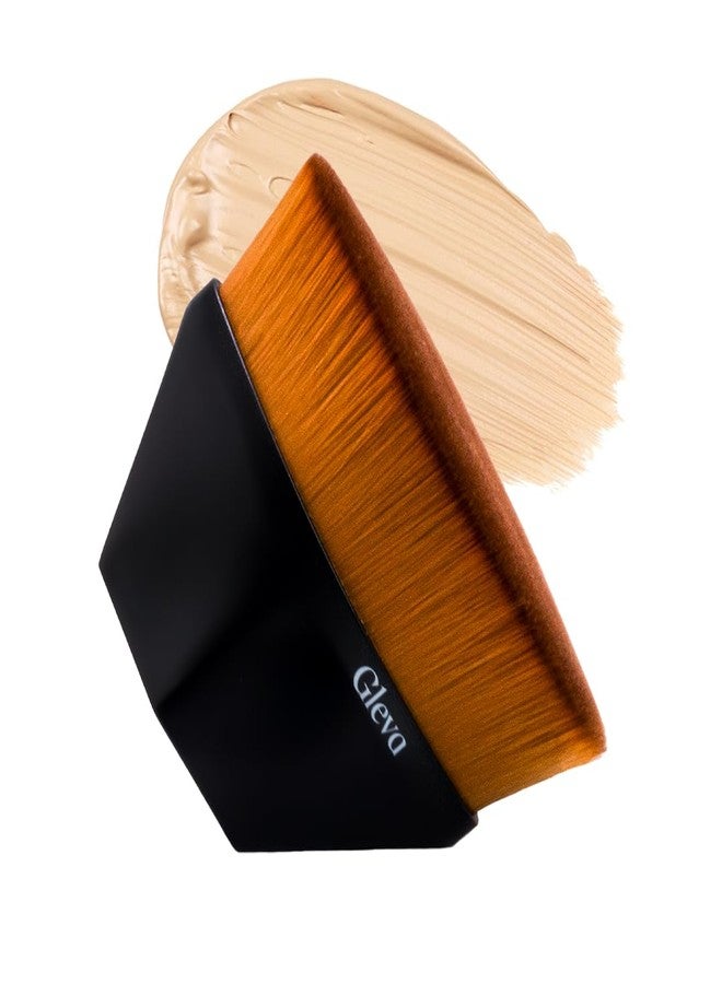 Gleva Foundation Makeup Brush, Kabuki Hexagon Face Blush Liquid Powder Foundation Brush for Blending Liquid, Cream or Flawless Powder Cosmetics (Black) - Image 1
