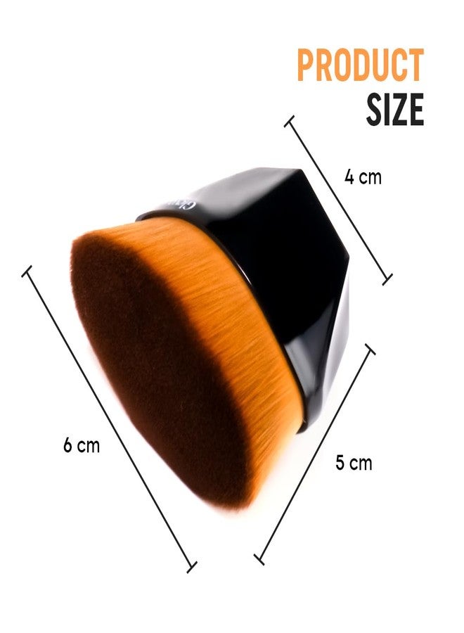 Gleva Foundation Makeup Brush, Kabuki Hexagon Face Blush Liquid Powder Foundation Brush for Blending Liquid, Cream or Flawless Powder Cosmetics (Black) - Image 5