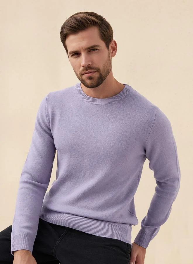 سبلاش فيڤ Men Crew Neck Textured Sweater