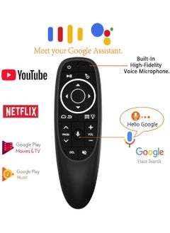 G10 Voice Air Mouse 2.4GHz Wireless Voice Smart Remote Control for Android TV Box, PC, Laptop Black
