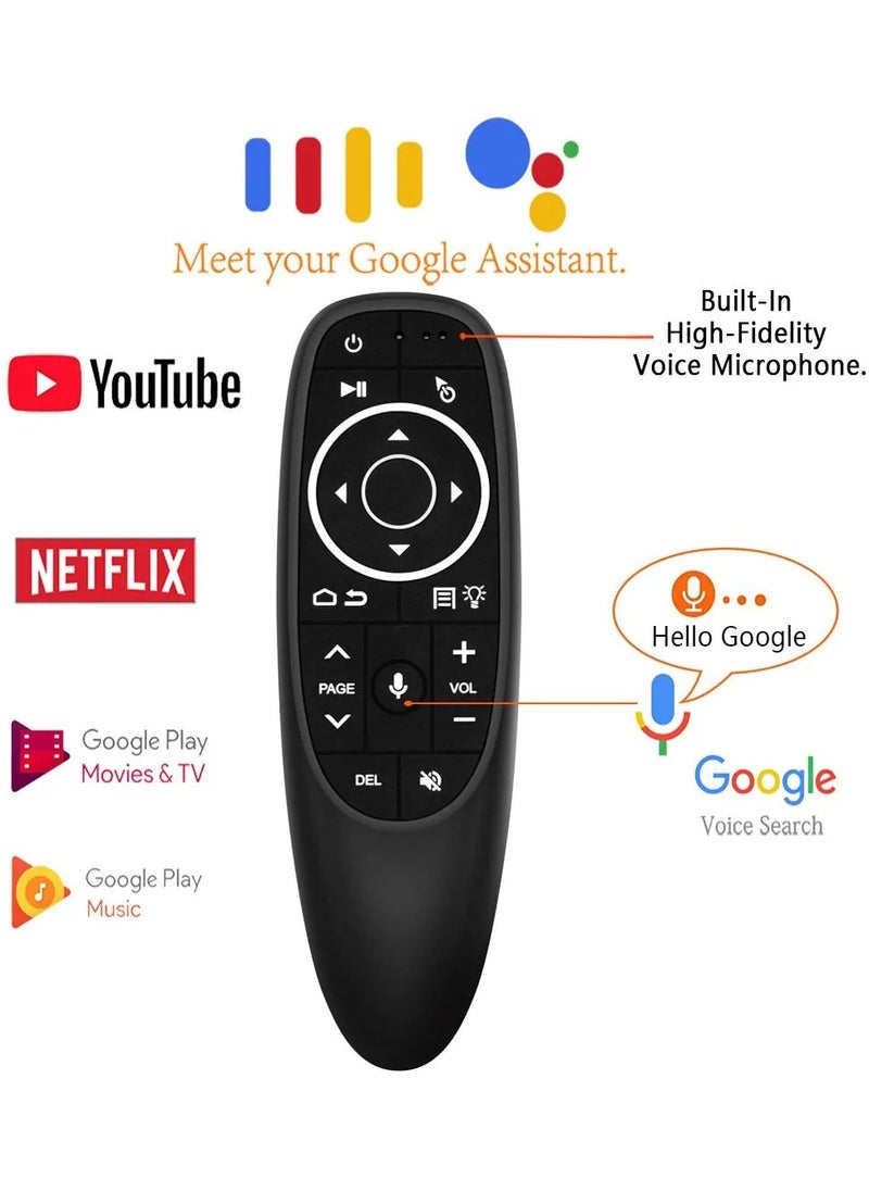 Generic - G10 Voice Air Mouse 2.4GHz Wireless Voice Smart Remote Control for Android TV Box, PC, Laptop Black - Image 1
