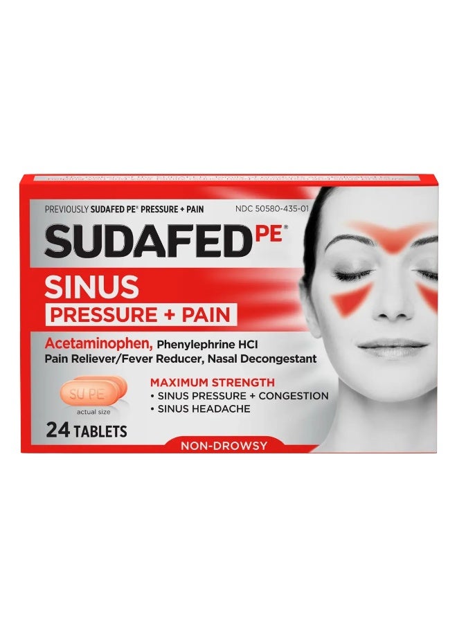 Sudafed Sinus Pressure & Pain (24 tablets) - Image 1