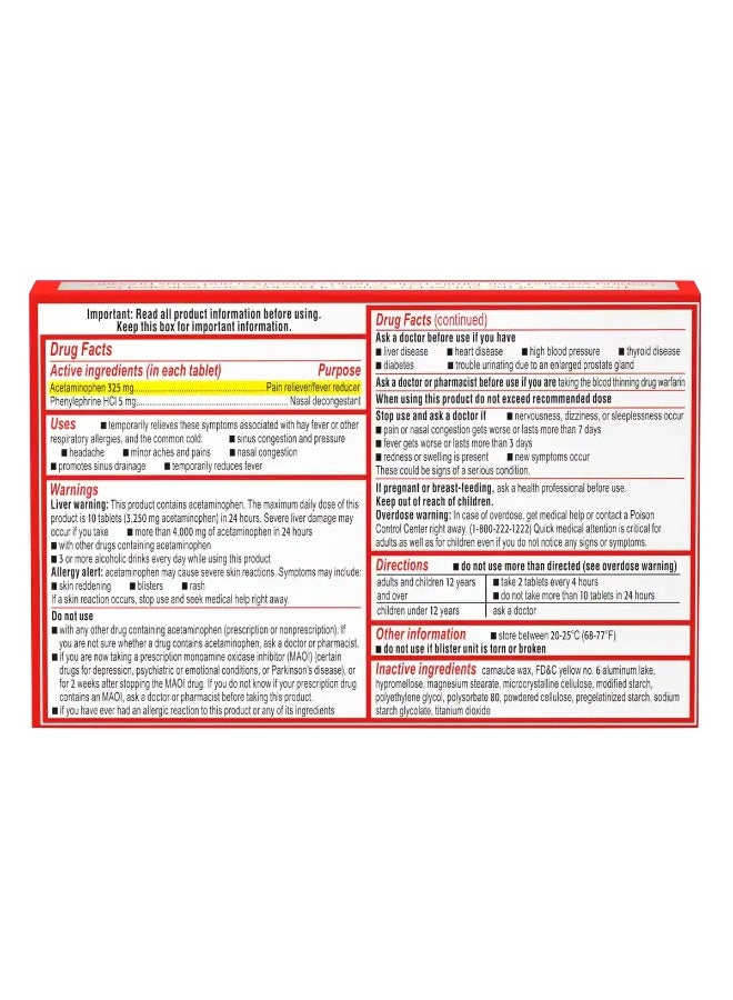 Sudafed Sinus Pressure & Pain (24 tablets) - Image 2
