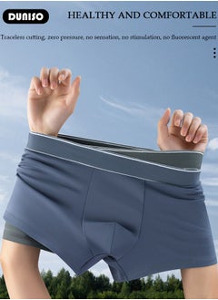 DUNISO 3 Pack Men's Briefs Set Men's Cotton Boxers Short Briefs Underwear Breathable and Soft Underpants with High Elastic Waistband  - Image 5