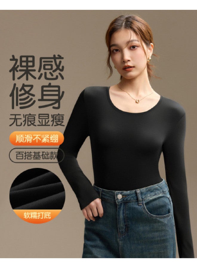 MIIOW Women'S Long-Sleeved Base Layer Stretchy Slim-Fit Seamless Turtleneck Top For Autumn And Spring, Premium Look - Image 1