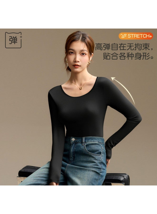 MIIOW Women'S Long-Sleeved Base Layer Stretchy Slim-Fit Seamless Turtleneck Top For Autumn And Spring, Premium Look - Image 5